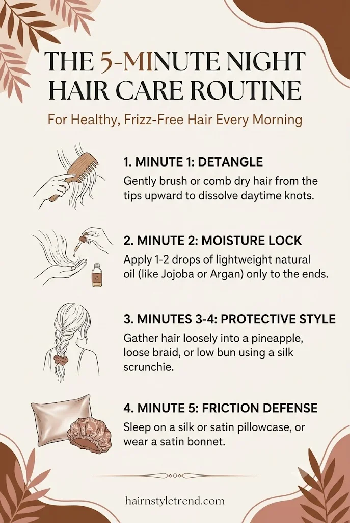 Night Hair Care Routine