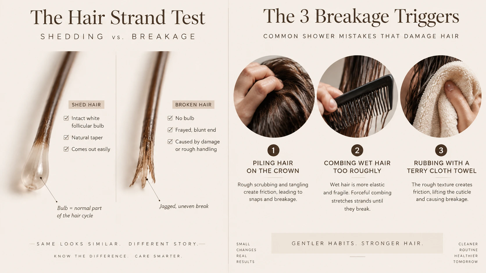 Shedding vs. Breakage & Shower Mistakes