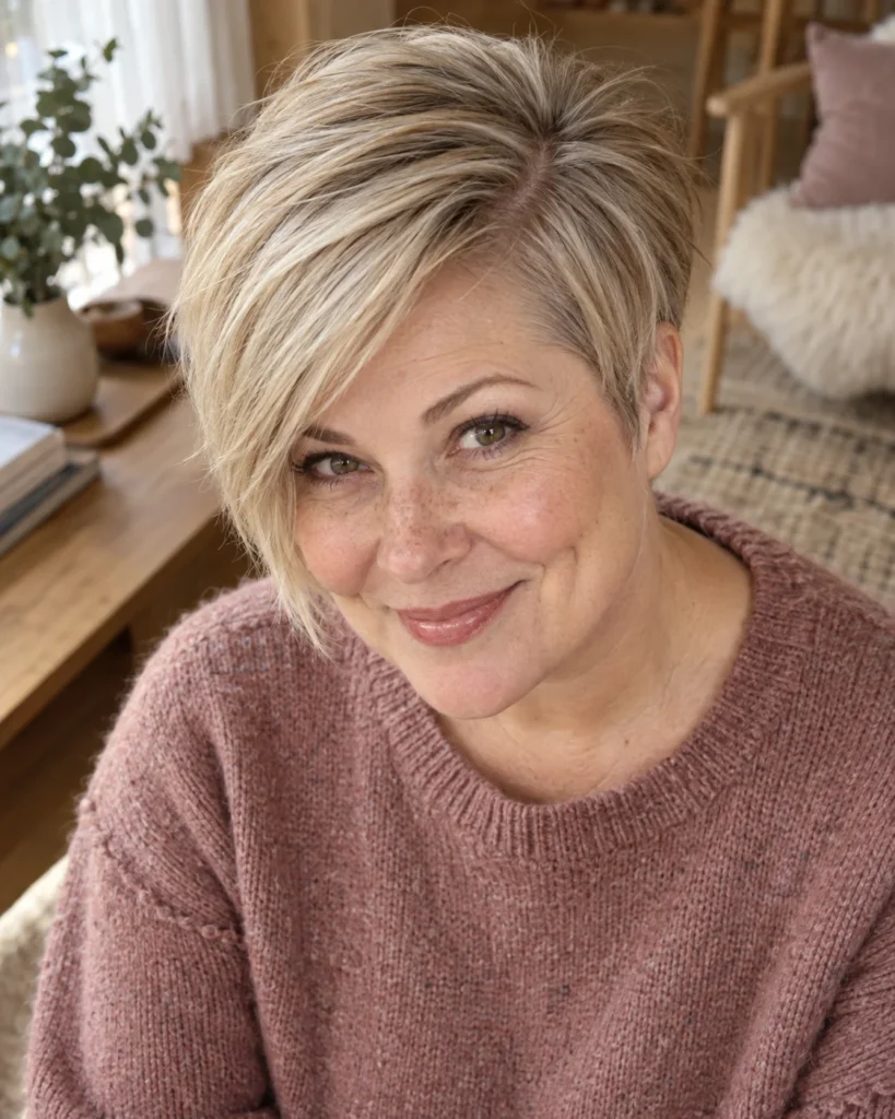 The Asymmetrical Pixie with Deep Side Part