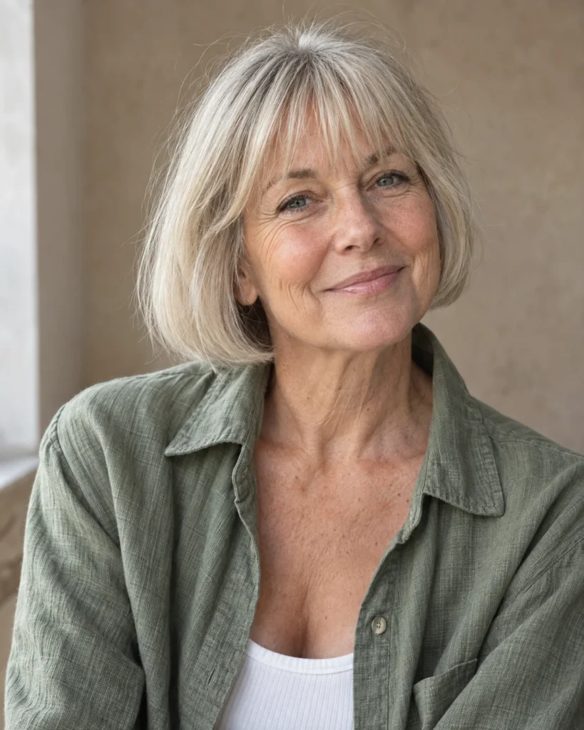 The Classic French Chin Bob with Wispy Bangs
