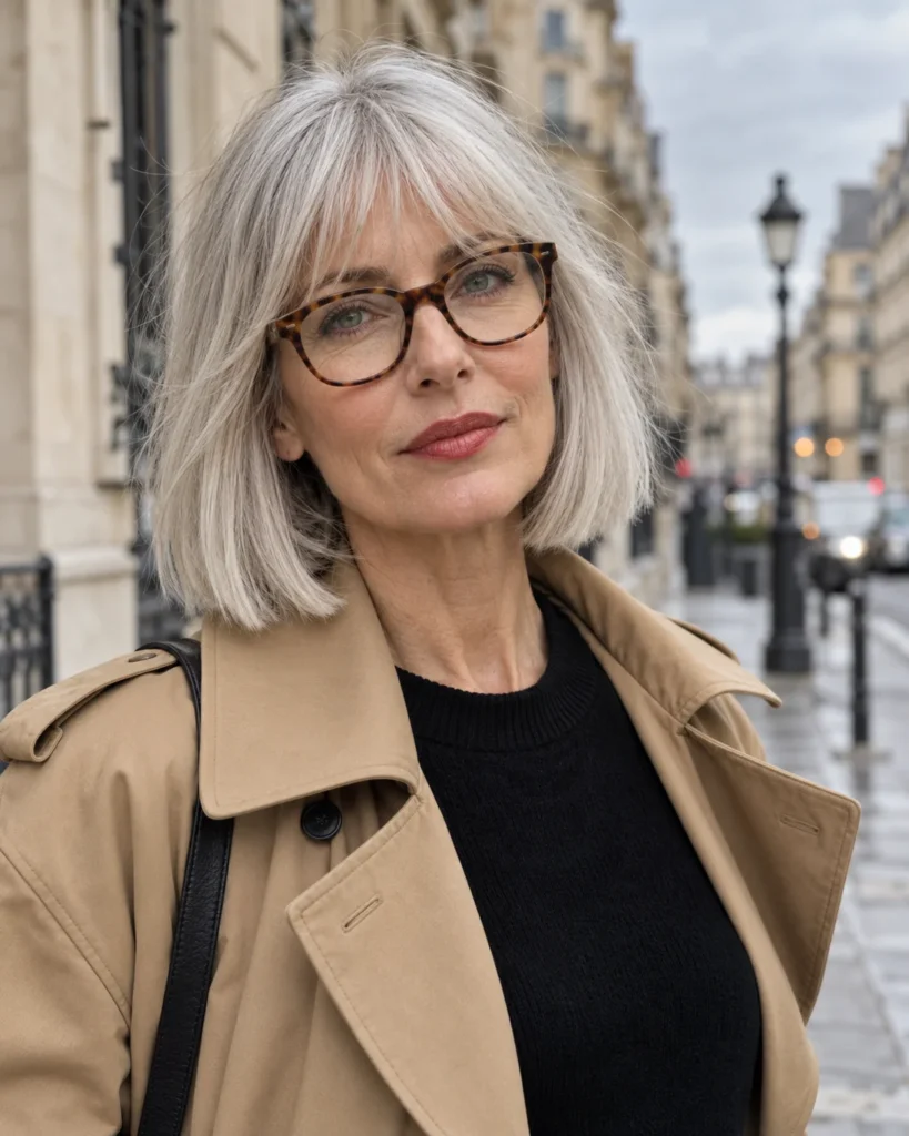 The French Collarbone Bob with Wispy Fringe