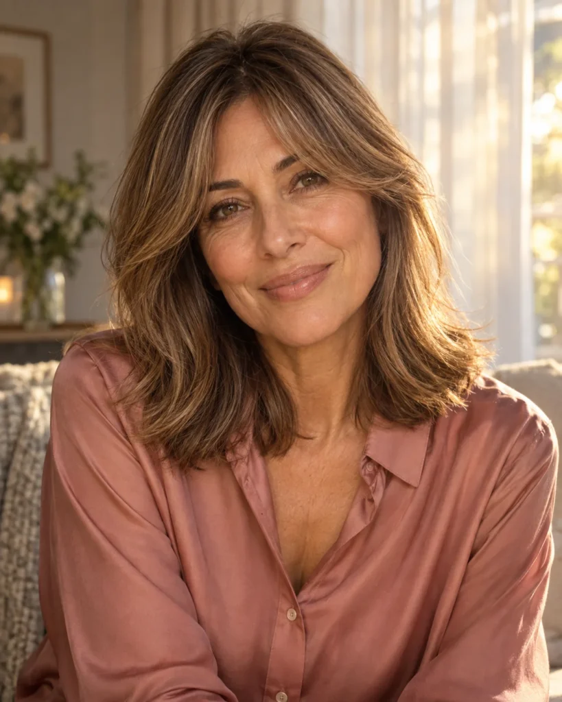 The Layered Shoulder Cut with Curtain Bangs