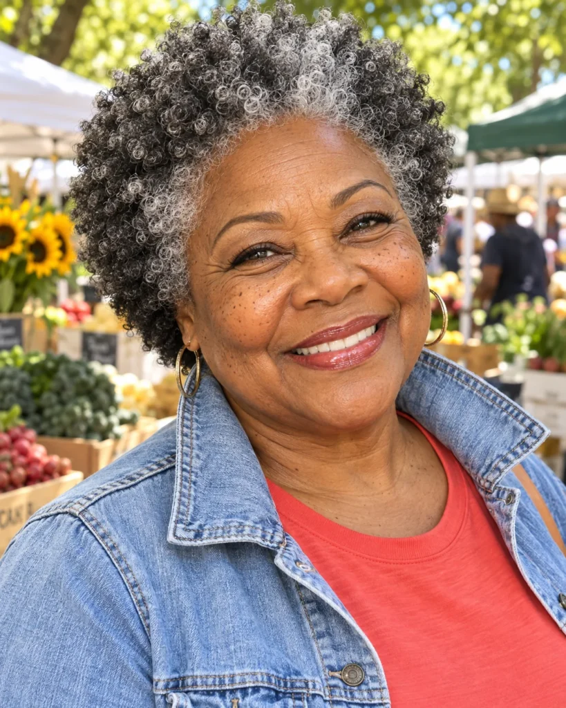 The Round Mini Afro with Defined Coils