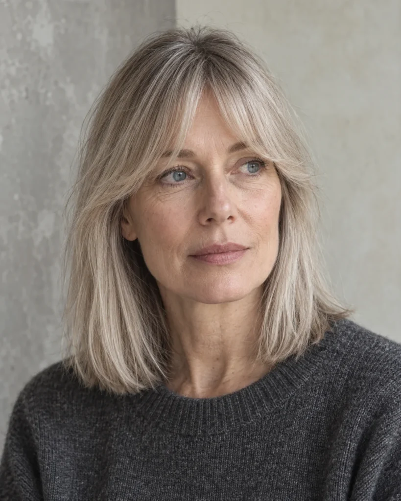 The Shoulder-Length Cut with Bottleneck Bangs