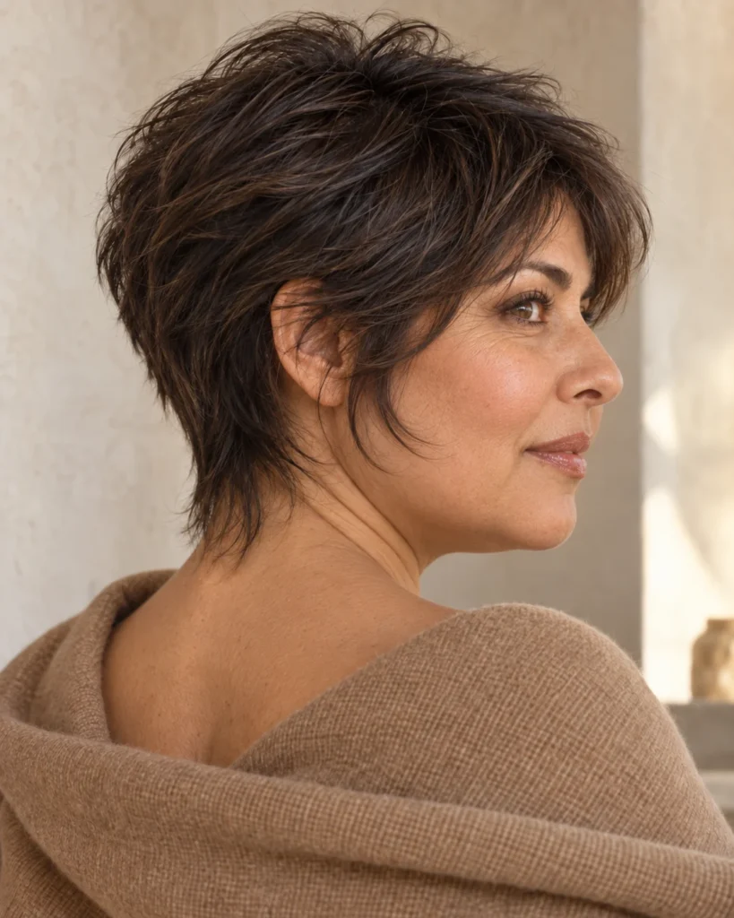 The Soft Feathered Pixie with Elongated Nape