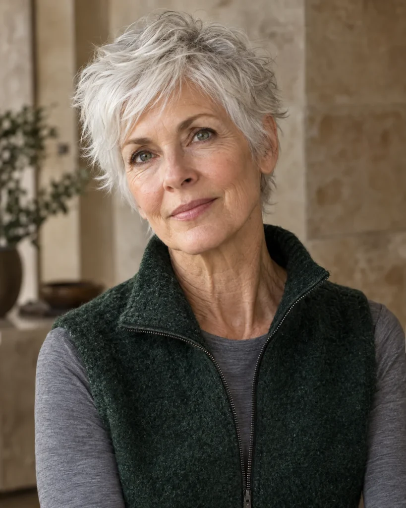 The Soft Feathered Silver Pixie