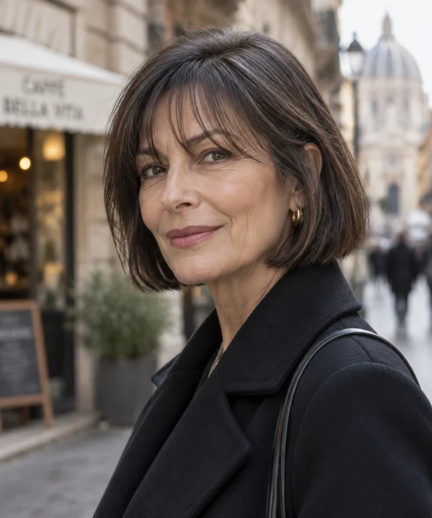 The Soft Italian Bob with Wispy Fringe