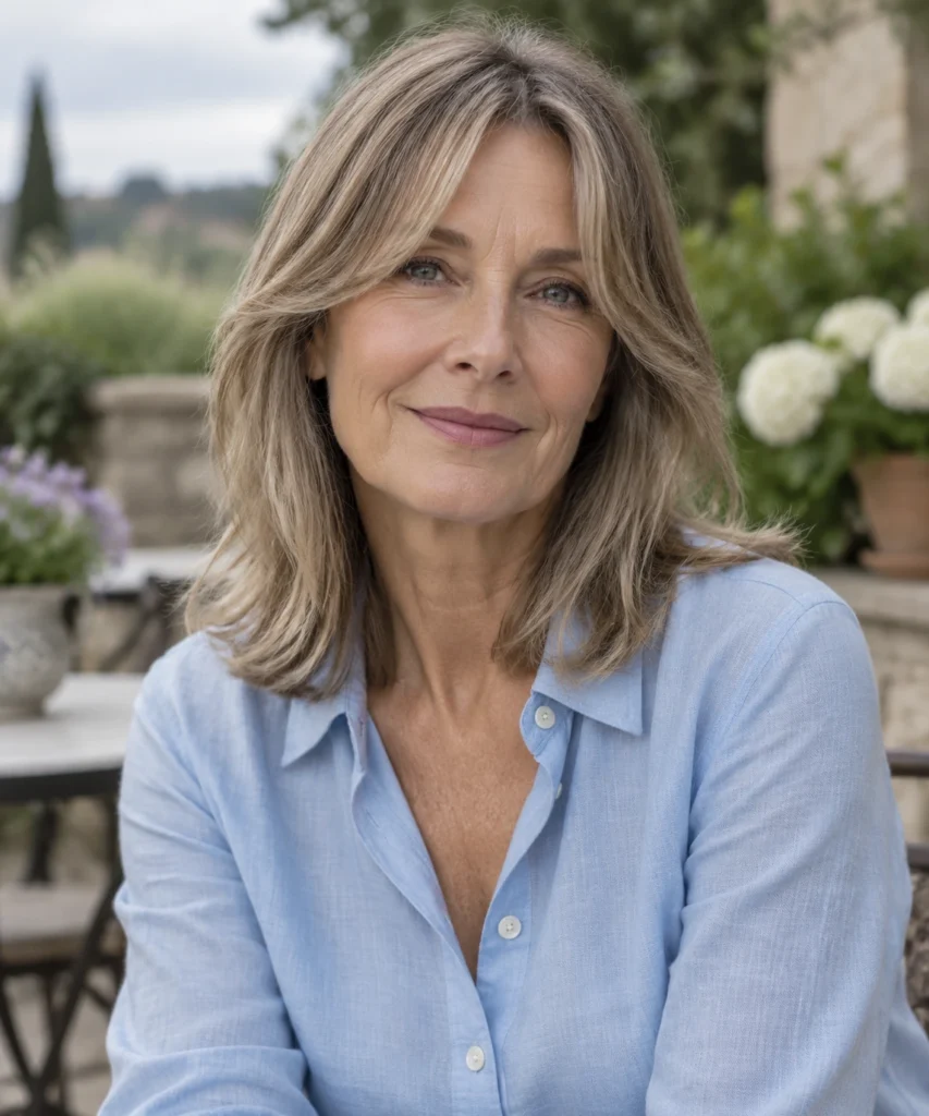 The Soft Layered Shoulder Cut with Curtain Fringe