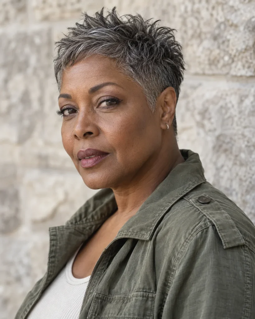 The Textured Crown Pixie with Tapered Sides