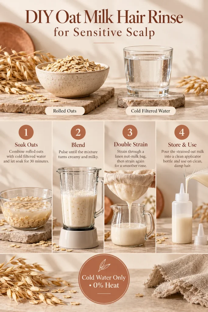 DIY Oat Milk Hair Rinse