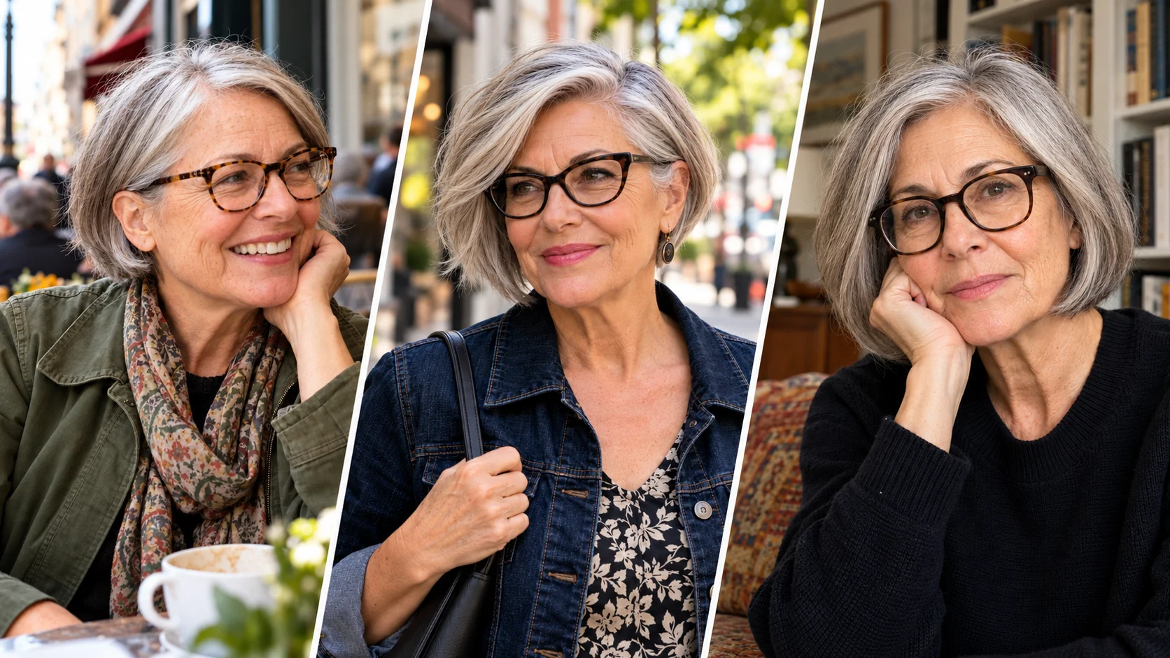 Layered Bob Hairstyles for Women Over 60 with Glasses