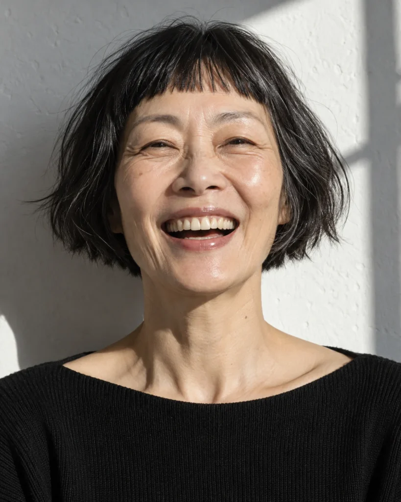 The Choppy French Bob with Micro-Fringe