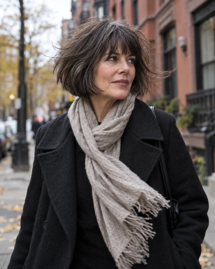 The Choppy Jaw-Skimmer with Blunt-Textured Bangs