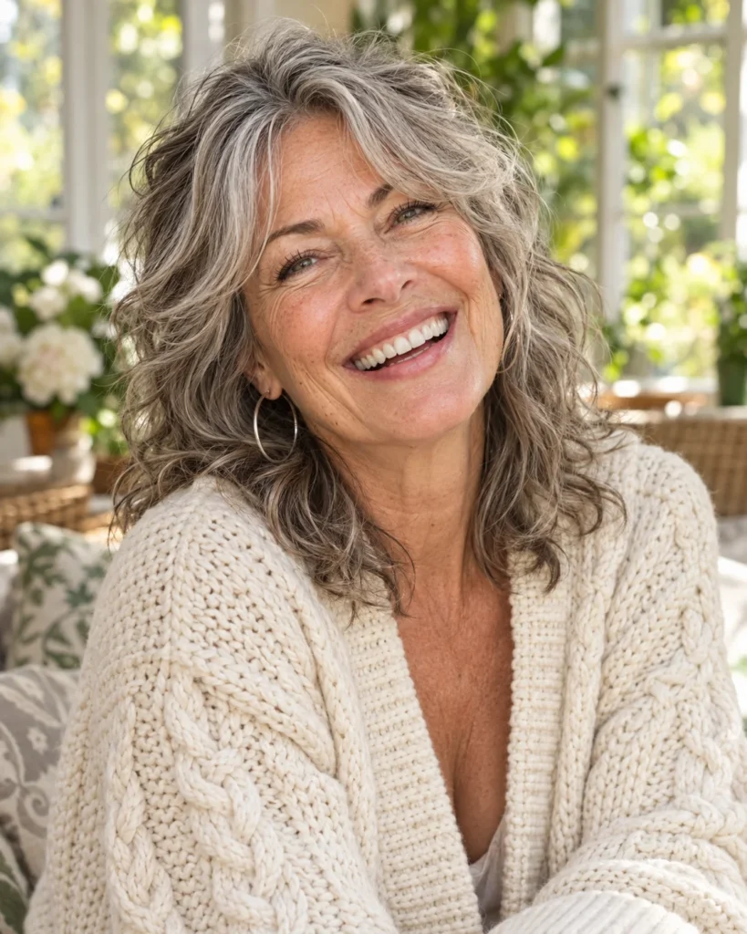 The Soft Modern Shag with Curtain Bangs